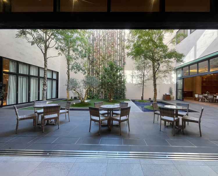 中庭での演出のレパートリーが豊富で、さまざまな楽しみ方ができそうだと感じました。