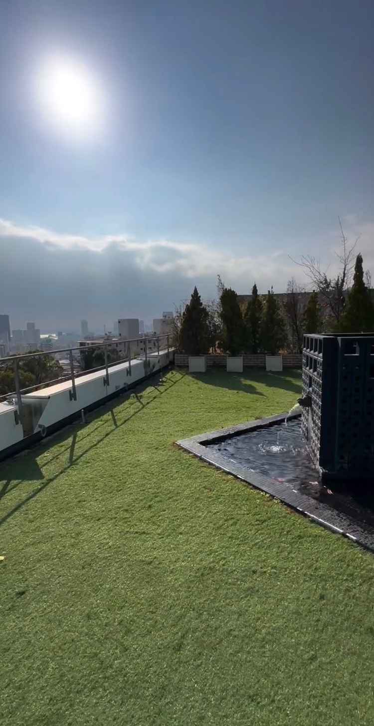 披露宴会場の上の屋上