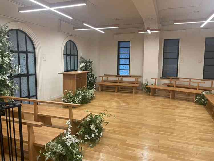 チャペルはアットホームな雰囲気