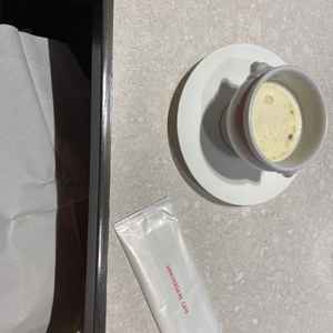 試食のキノコのスープの写真