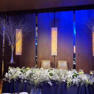 レジデンスバジルの会場です。装花が綺麗でした。