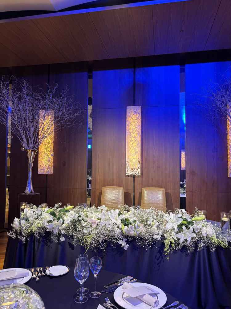 レジデンスバジルの会場です。装花が綺麗でした。