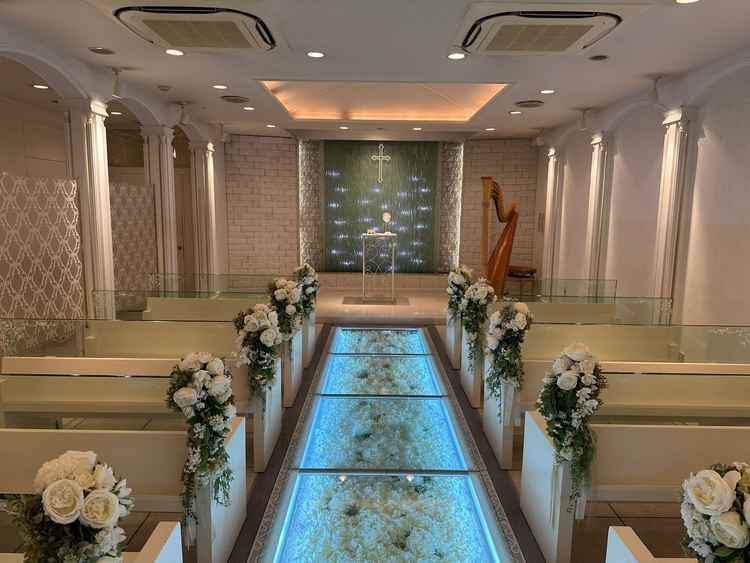 チャベルはライトアップされていて綺麗でした。