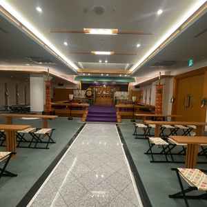 神前式の会場。他の会場より設備がしっかりしていました。