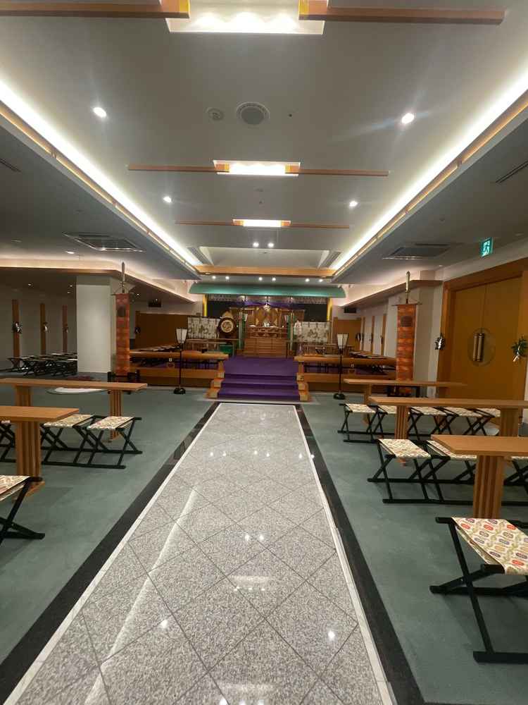 神前式の会場。他の会場より設備がしっかりしていました。