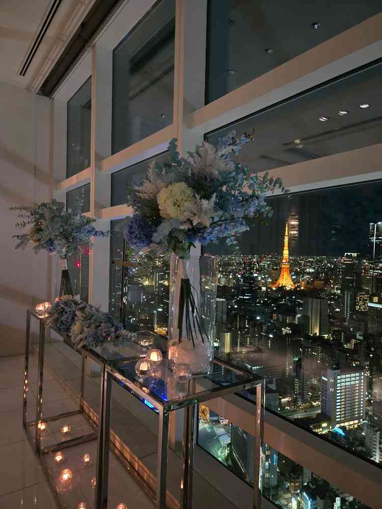 チャペルからの景色。誓いの場から見える東京タワー。