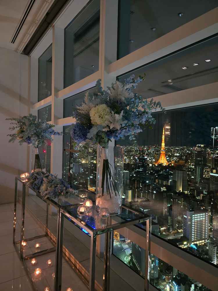 チャペルからの景色。誓いの場から見える東京タワー。