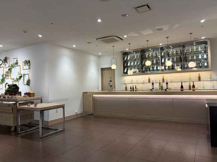 ウェルカムパーティー会場です！ここで30分程度過ごせるようです！