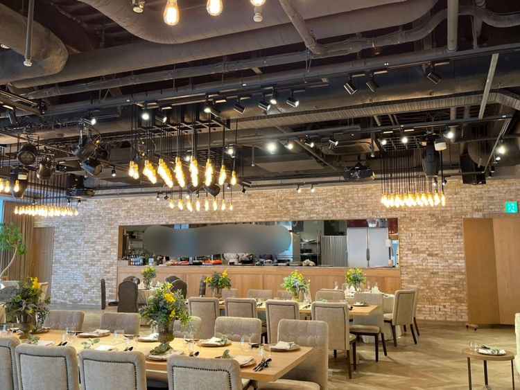 披露宴会場のライブキッチン。