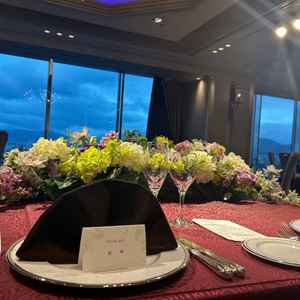 披露宴会場、高砂からの景色。