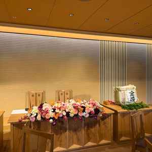 記念館の会場。鏡開きもできます。