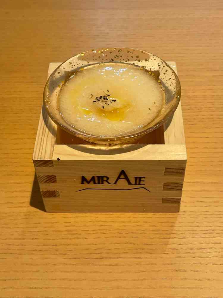 試食ももの冷製スープ