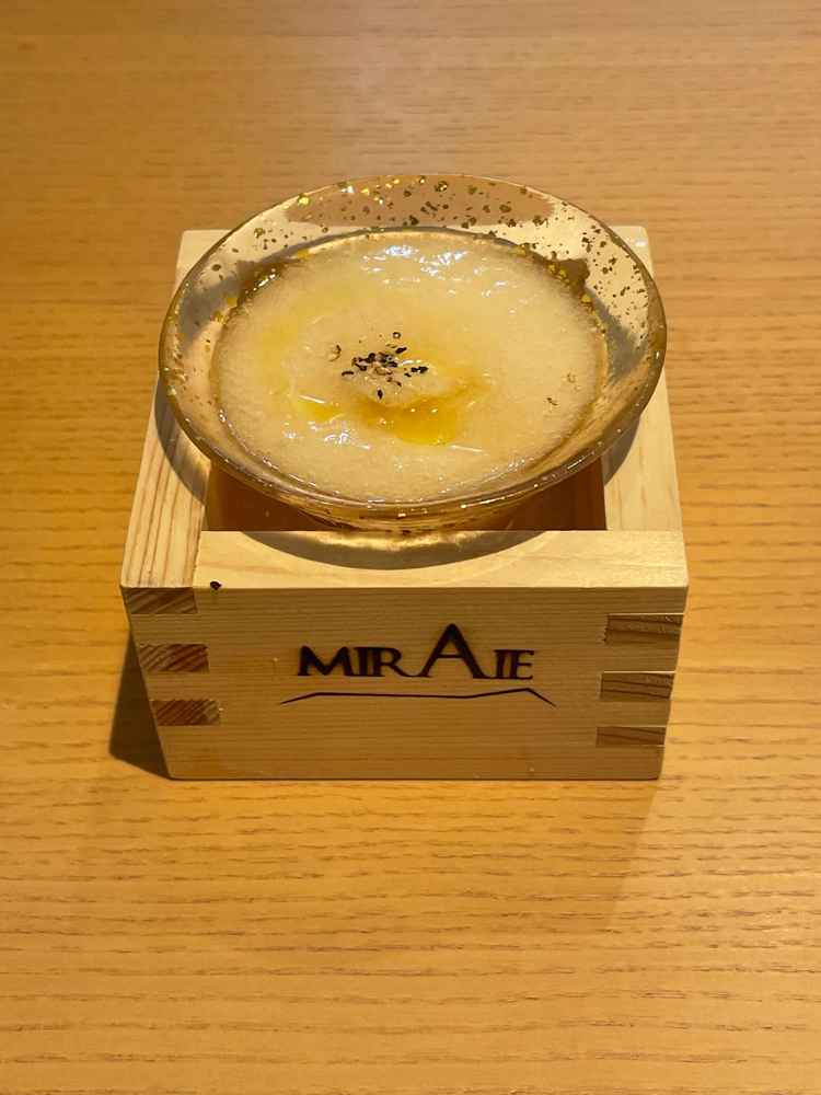 試食ももの冷製スープ