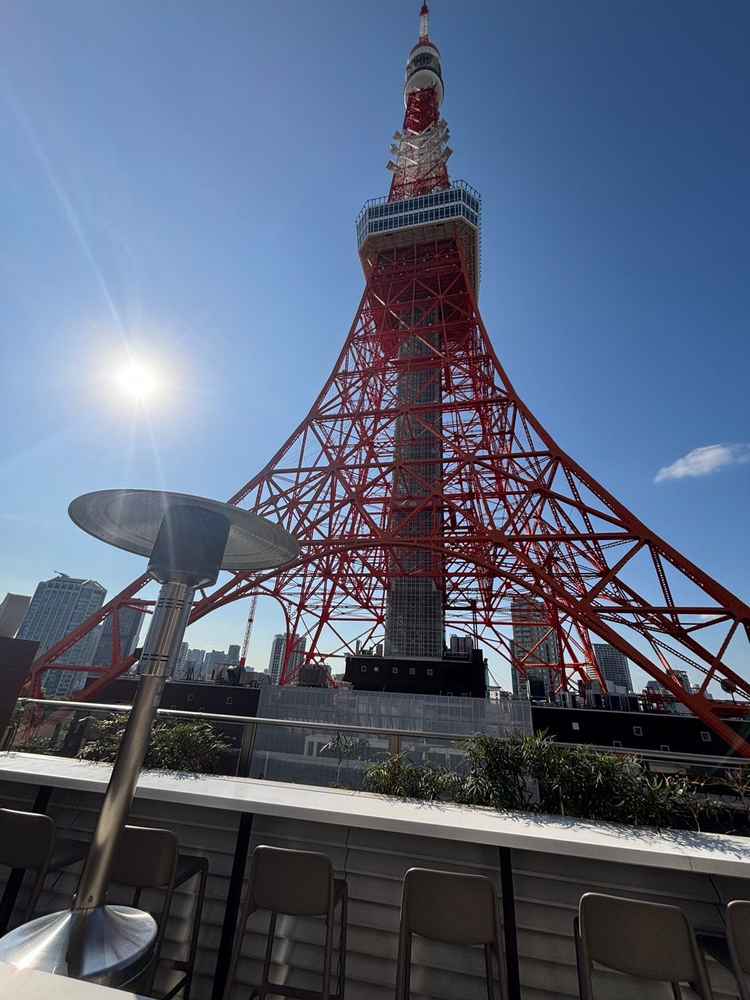 待合スペース（ガーデン）から見える東京タワー