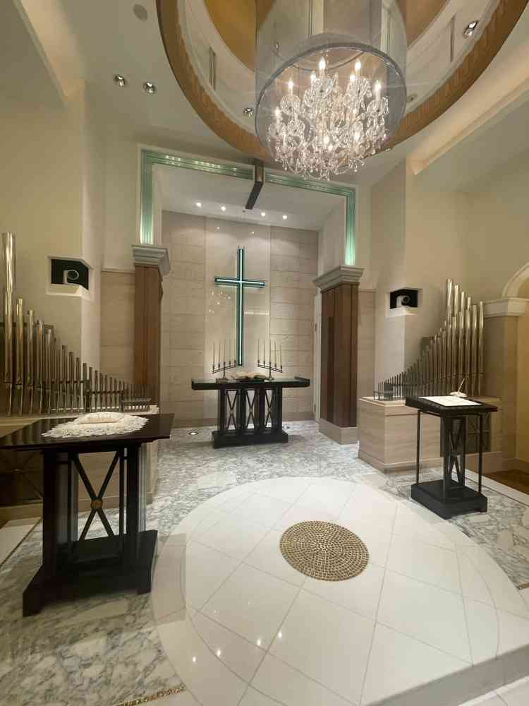 チャペルの様子。上品な印象でした。