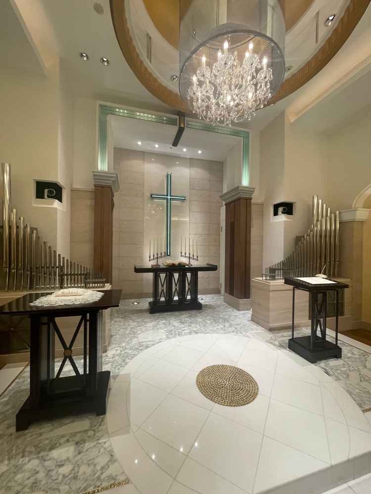 チャペルの様子。上品な印象でした。