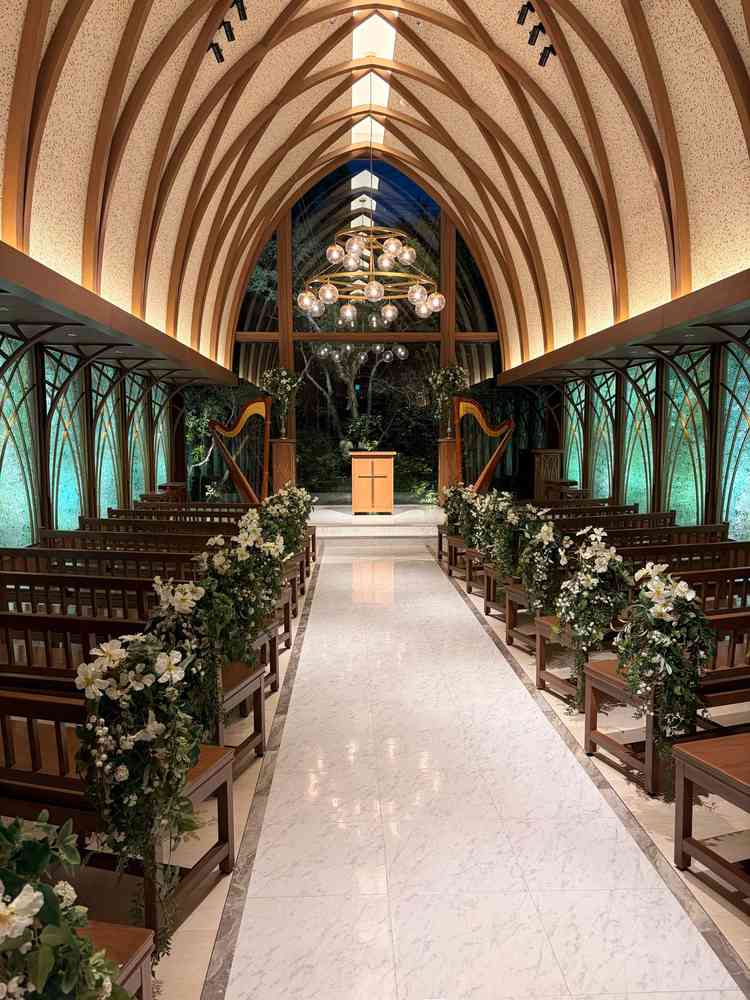 2つ目の挙式会場でこちらも綺麗だった