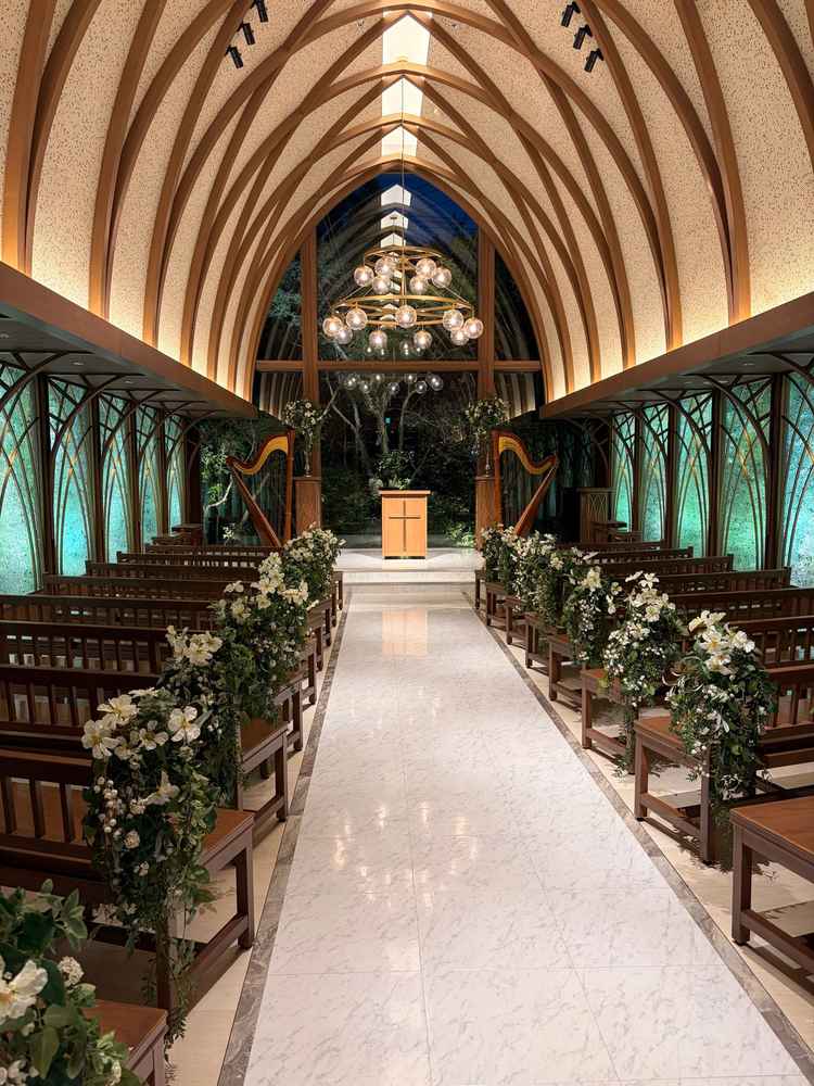 2つ目の挙式会場でこちらも綺麗だった