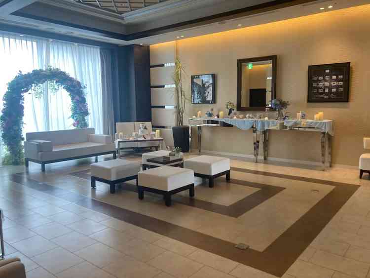 披露宴会場ニューヨークルームのインナーテラスです。