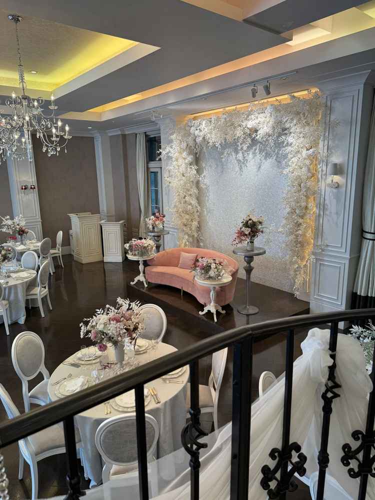 1番気に入った披露宴会場です。低めですが階段もあります。