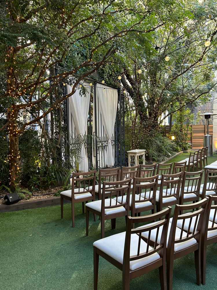 ガーデンの写真です。ライトアップしていて素敵でした。