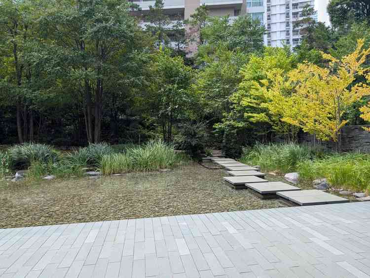 会場前のテラス