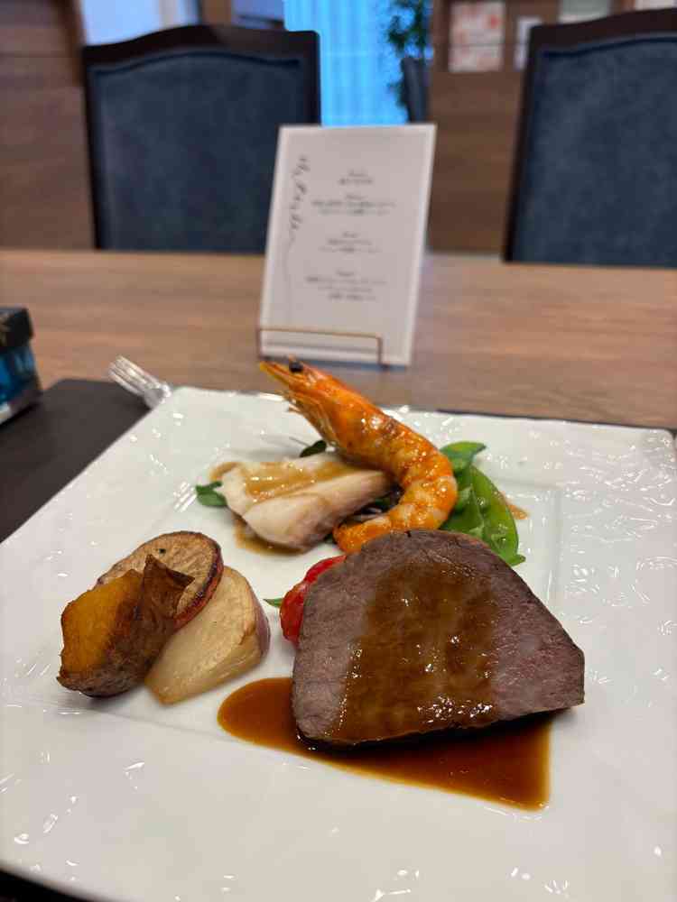 牛ローストと海老