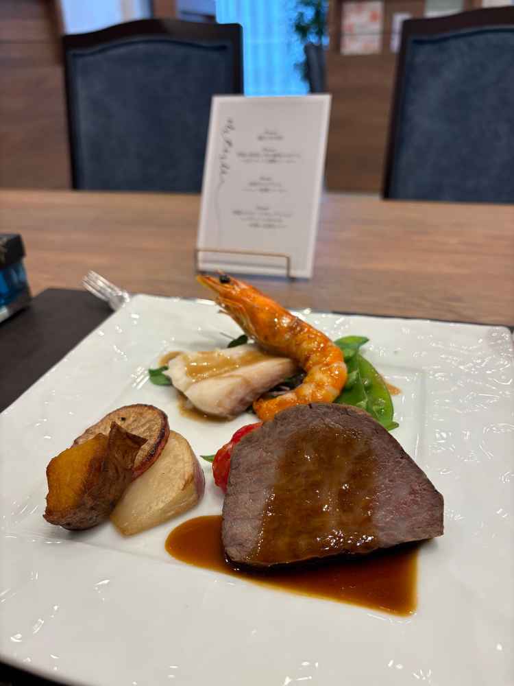 牛ローストと海老