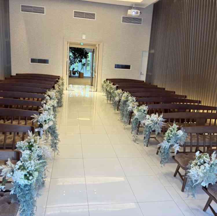 チャペル。緑が溢れていてとてもオシャレできれいだった。