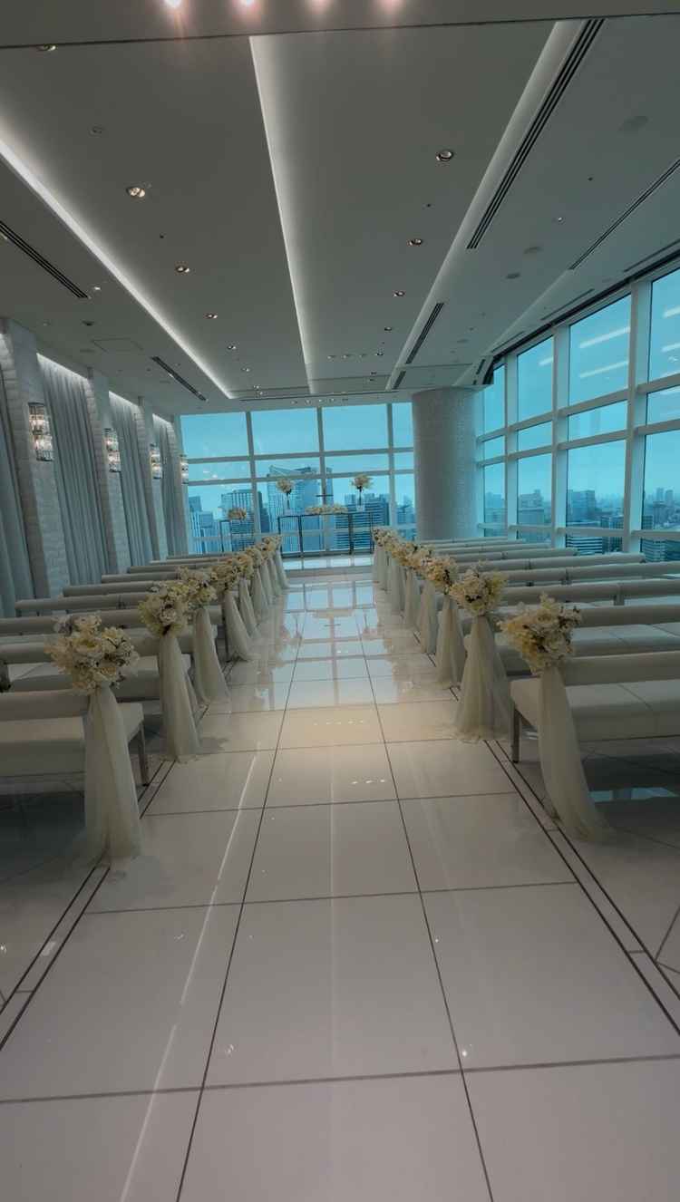 挙式会場からの景色が絶景だった