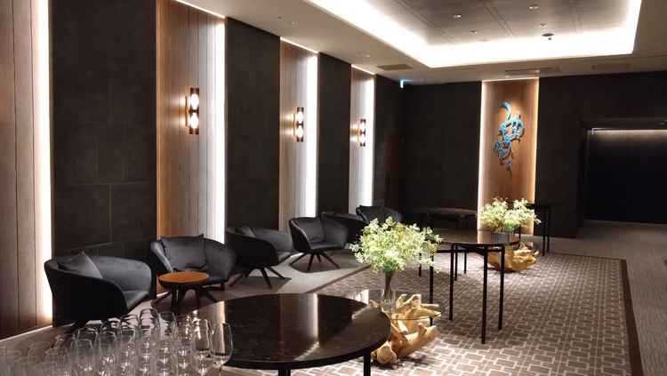 待合スペースも洗練されている。