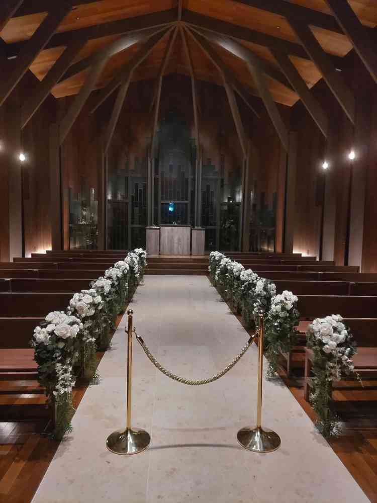 挙式会場です。スタイリッシュとシックさがあり粋な会場でした。