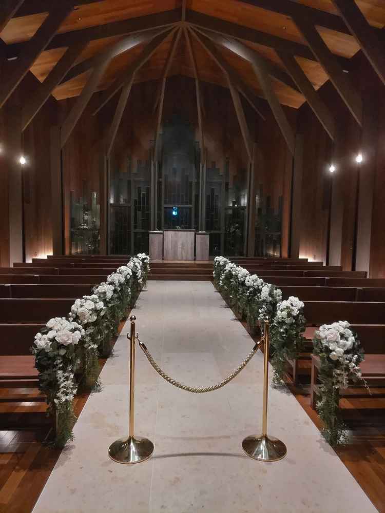 挙式会場です。スタイリッシュとシックさがあり粋な会場でした。