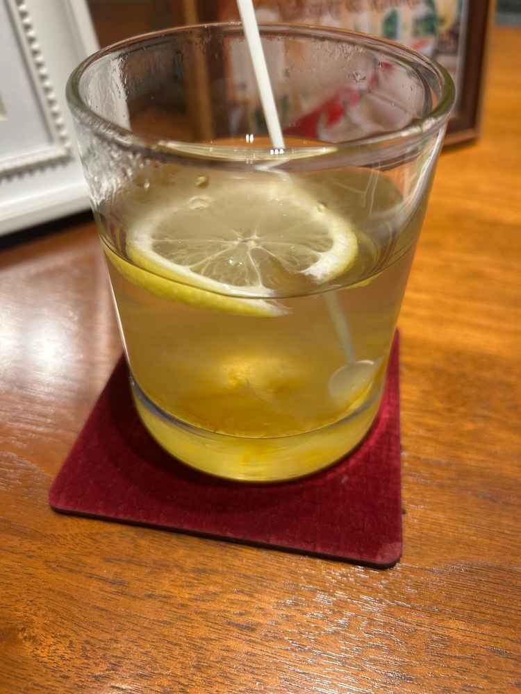 ホットゆずティーでお出迎え。