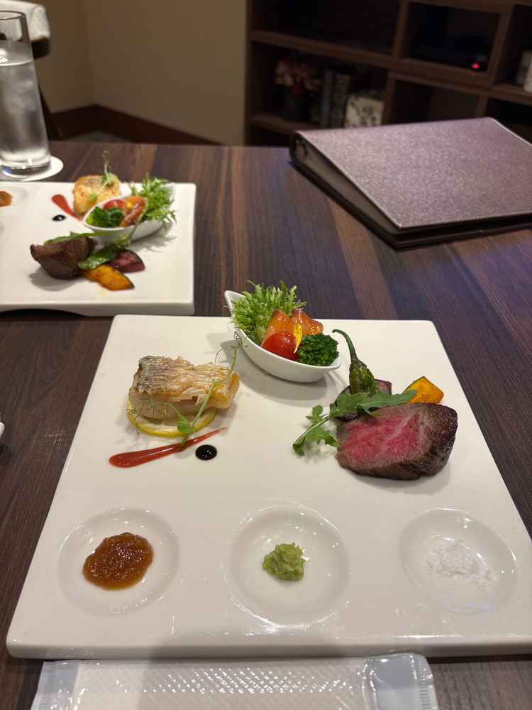 試食させていただいた料理。鯛が美味しい。