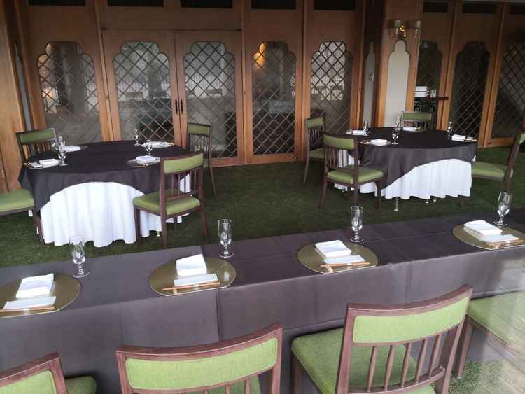 地下の会場です。この会場は外に出られます。