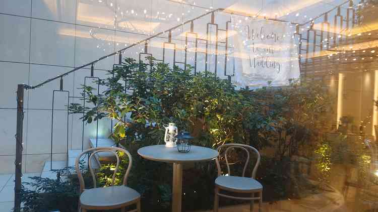 披露宴会場のガーデン