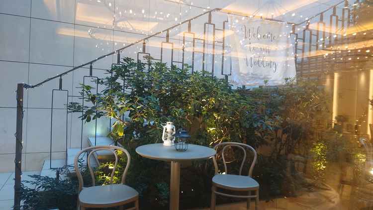 披露宴会場のガーデン