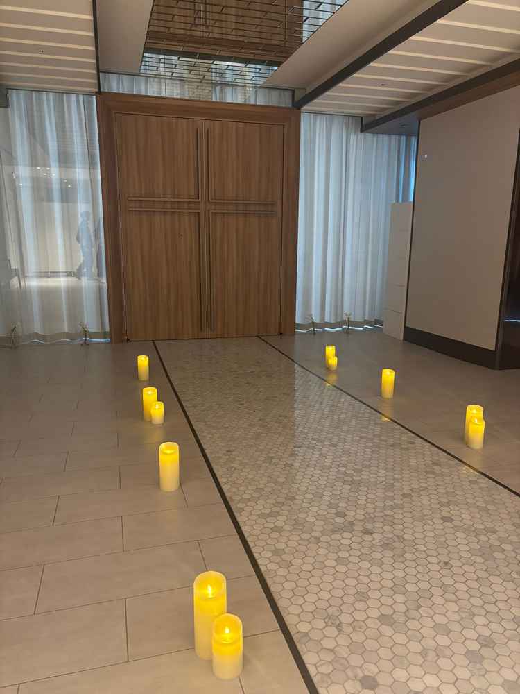 マザーズロード。式開始前に家族へ感謝の気持ちを伝えることができるとのこと。