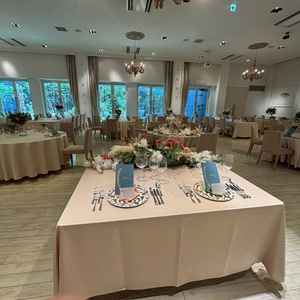 披露宴会場へ入る際、本番のような入場体験ができました。