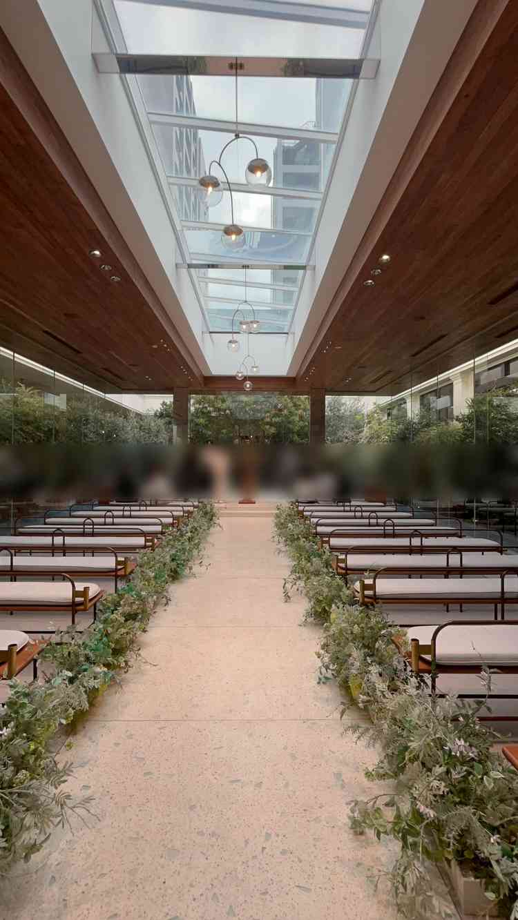 挙式会場の雰囲気はとても良い。