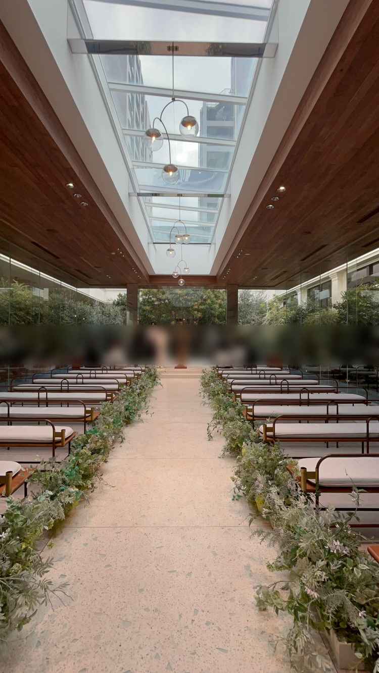 挙式会場の雰囲気はとても良い。