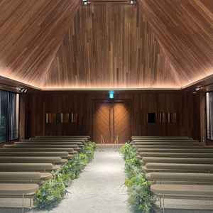 式場。新郎新婦側からの景色。