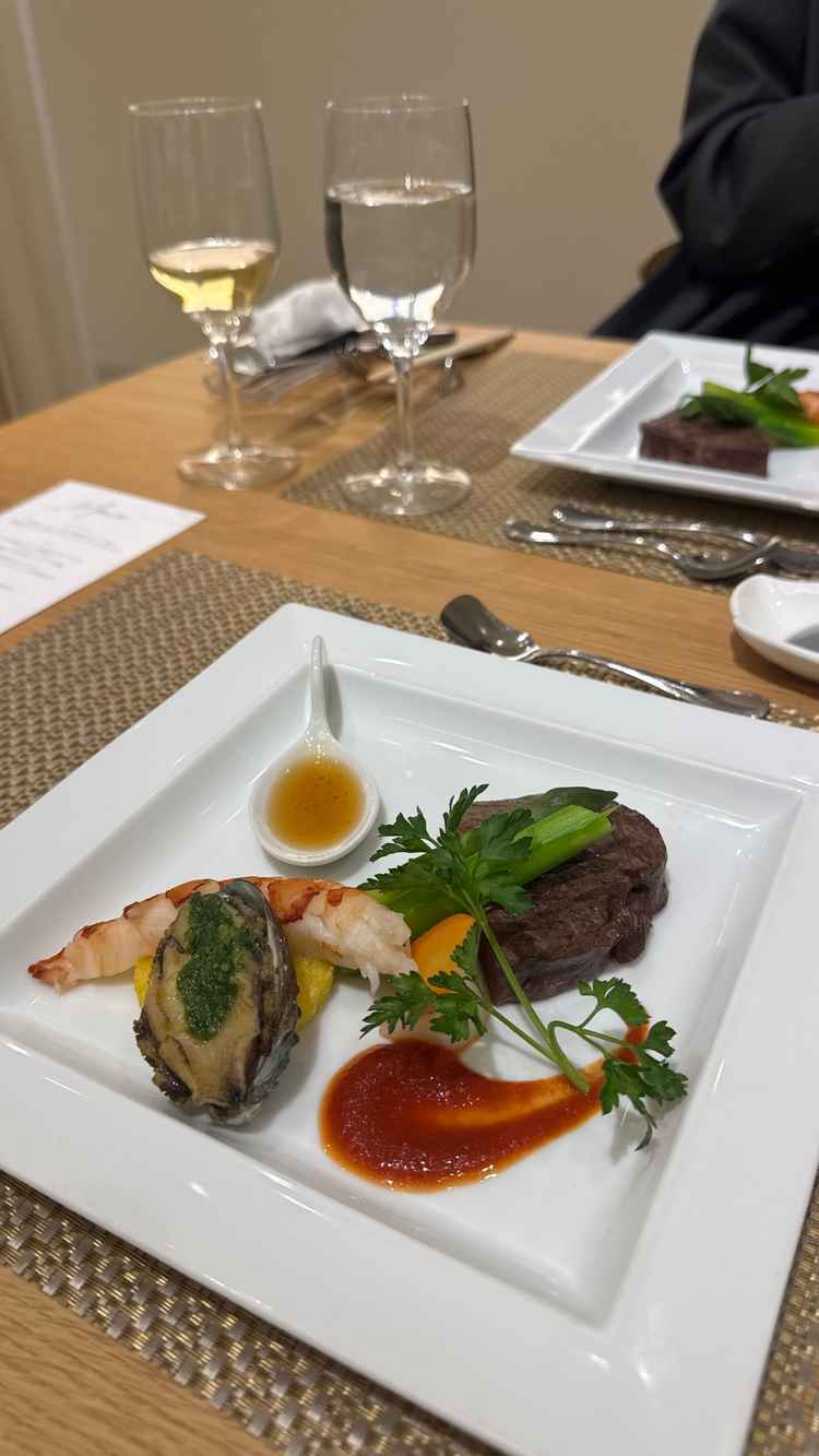 試食のメイン料理。お肉が柔らかくてとても美味しかったです。