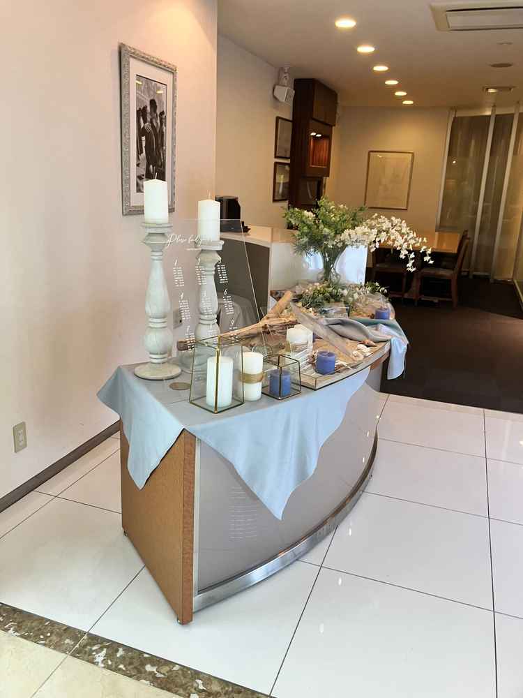 会場の３階でアンケート記入や説明を受けました。