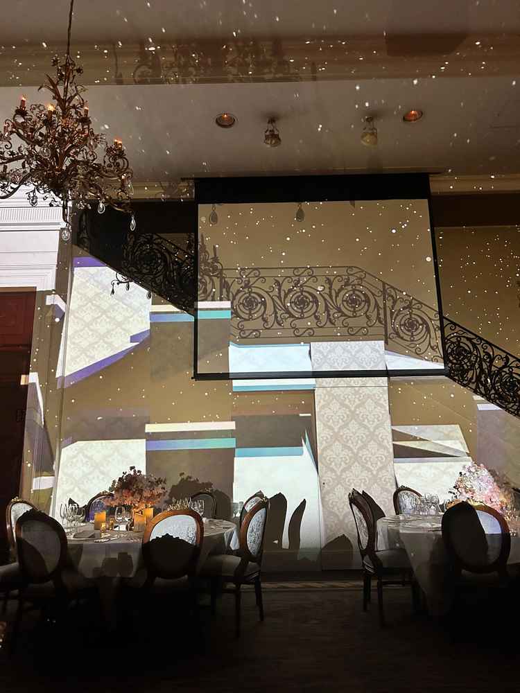 プロジェクションマッピングのクオリティがかなり高い。背景と連動しており演出の自由度が高そう。