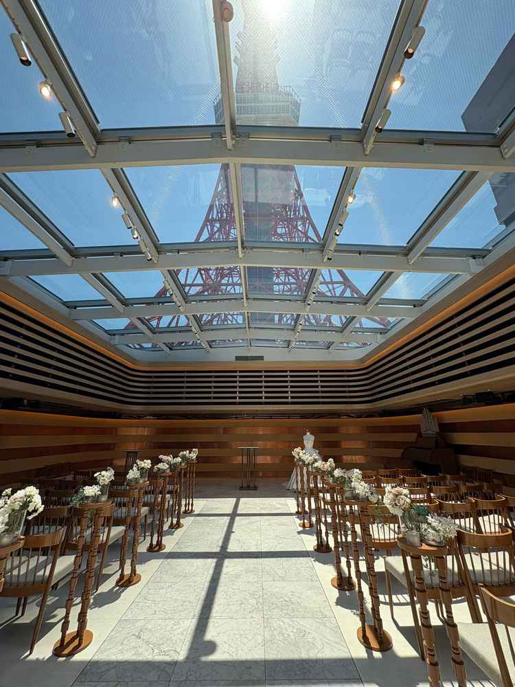 東京タワーが見える挙式はやはり圧巻でした。