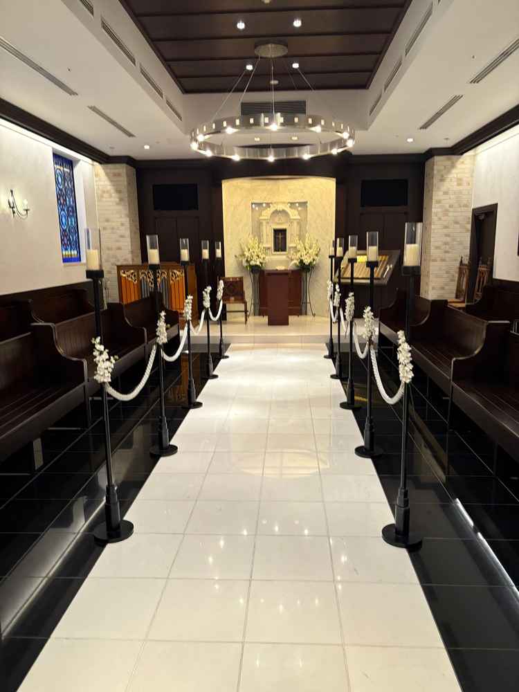 挙式会場内です。とても綺麗でした。