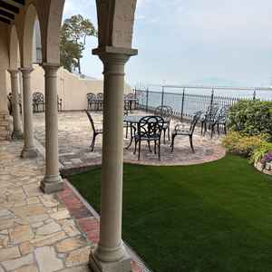 披露宴会場から見える海とガーデンがとても良かった。