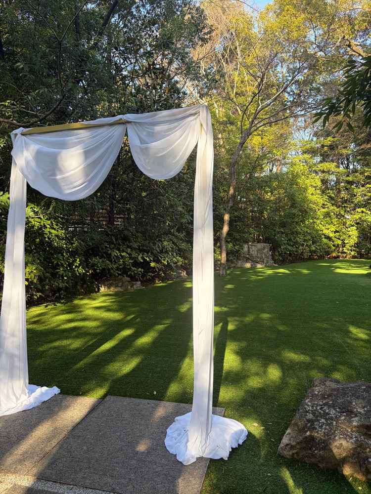 屋外のチャペル　開放感があって素敵でした